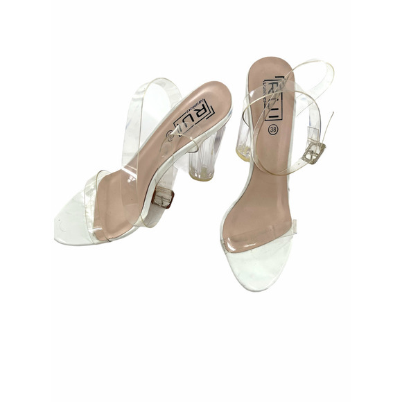 NEW RUI ACRYLLIC HEEL WHITE SANDAL - Picture 6 of 7